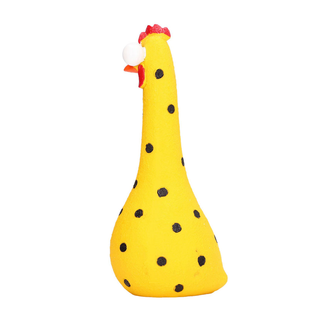 Chicken Statue Long Neck Microlandschaft Hand Crafted Resin Animal Garden Statues for Garden Yard Art DecorationYellow
