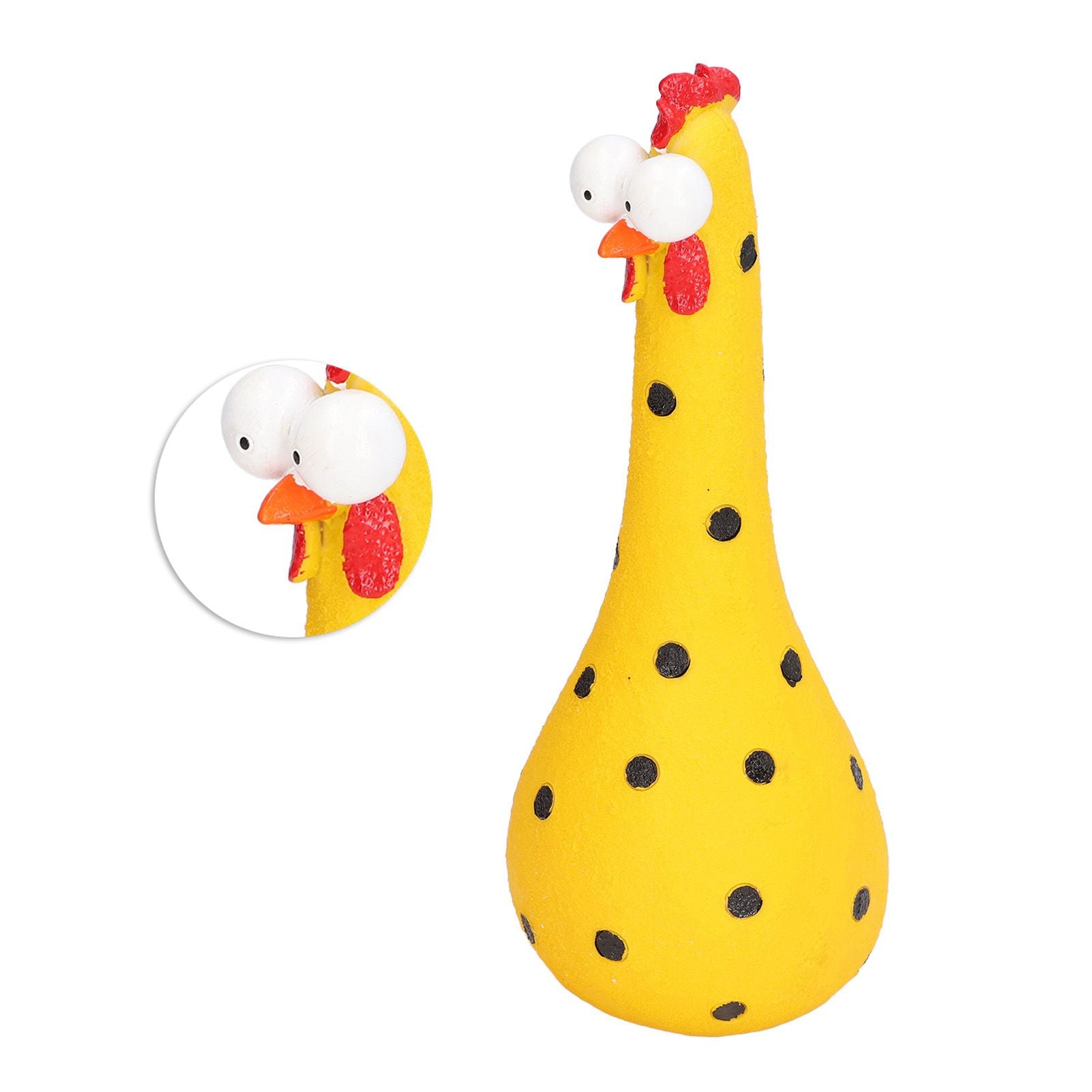 Chicken Statue Long Neck Microlandschaft Hand Crafted Resin Animal Garden Statues for Garden Yard Art DecorationYellow