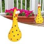 Chicken Statue Long Neck Microlandschaft Hand Crafted Resin Animal Garden Statues for Garden Yard Art DecorationYellow