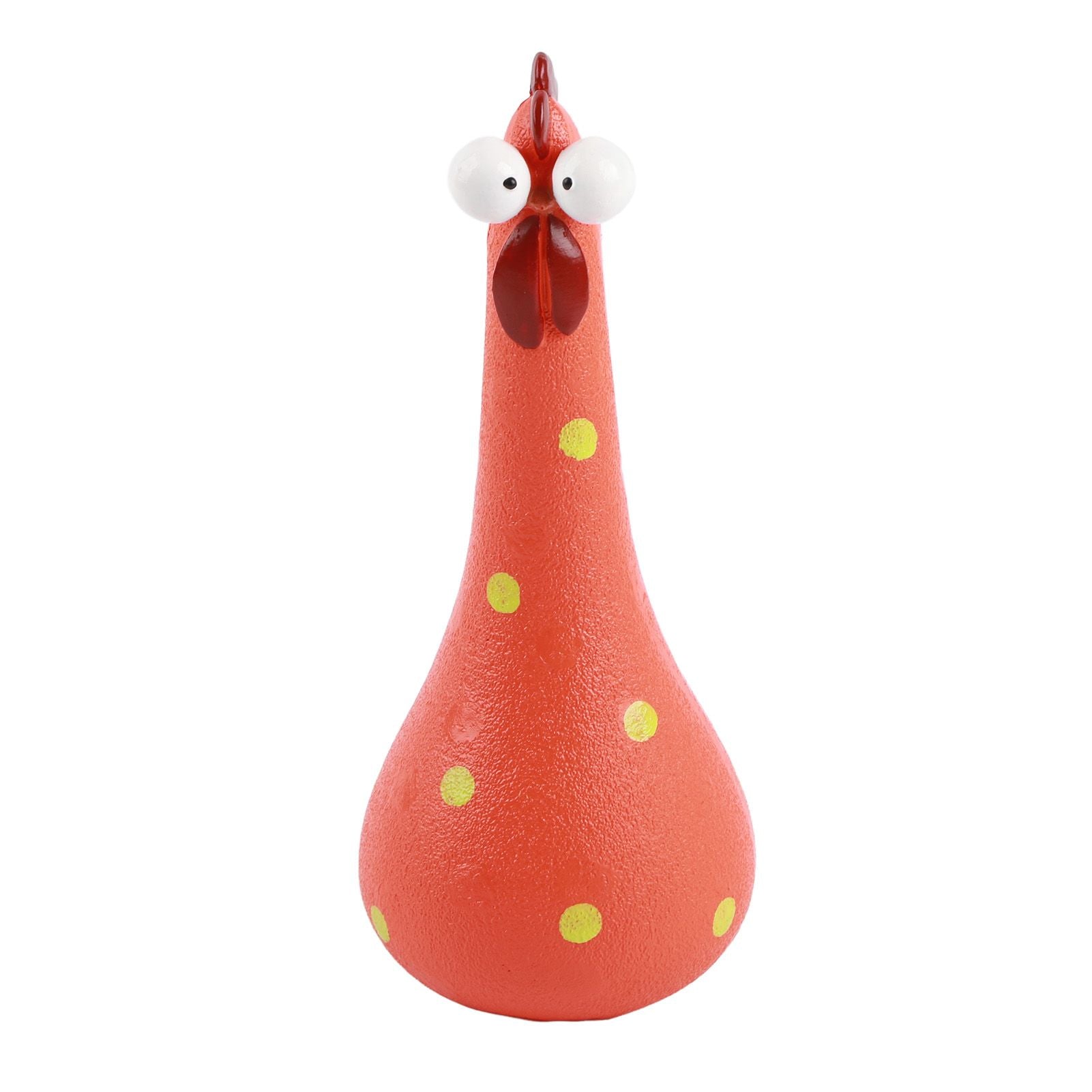 Chicken Statue Long Neck Microlandschaft Hand Crafted Resin Animal Garden Statues for Garden Yard Art DecorationOrange