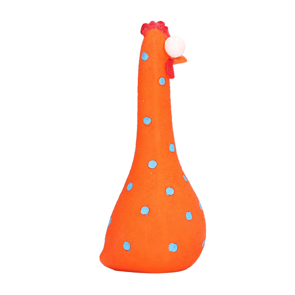 Chicken Statue Long Neck Microlandschaft Hand Crafted Resin Animal Garden Statues for Garden Yard Art DecorationOrange