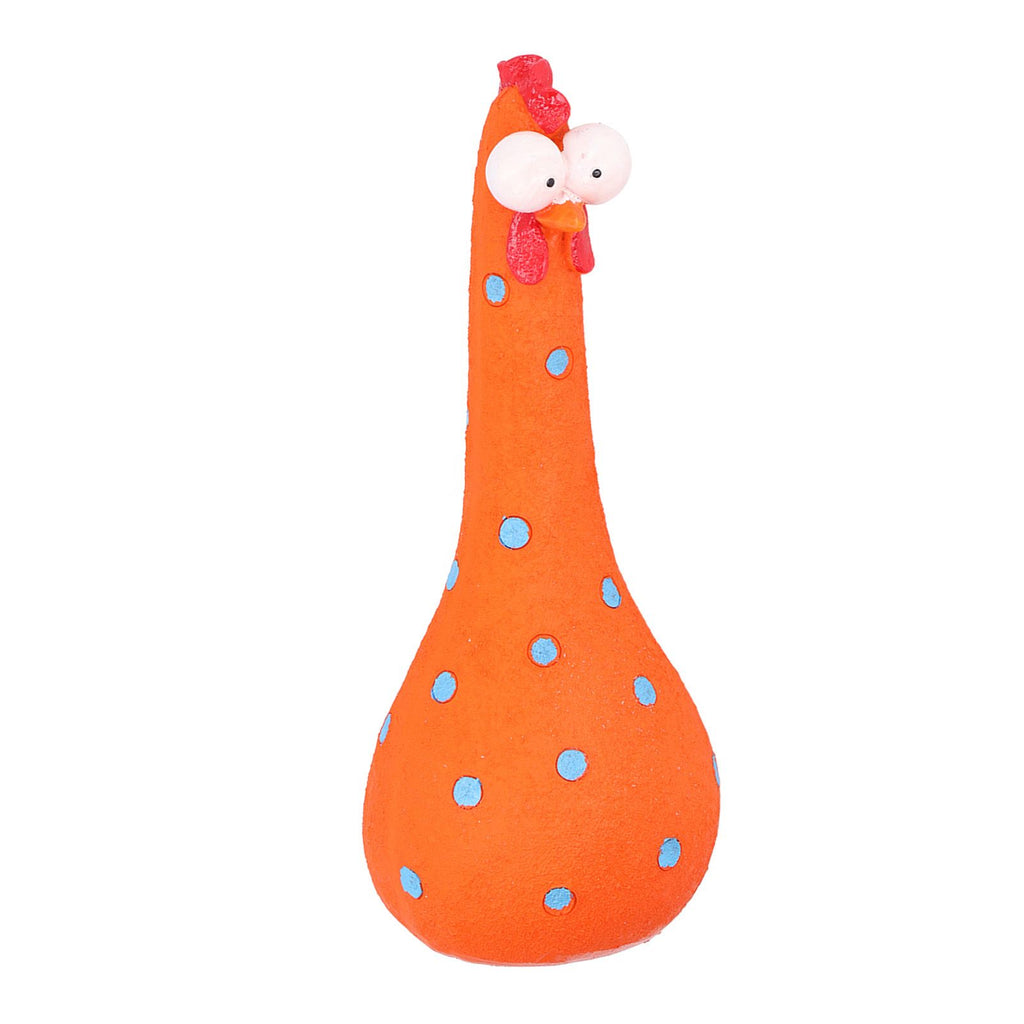 Chicken Statue Long Neck Microlandschaft Hand Crafted Resin Animal Garden Statues for Garden Yard Art DecorationOrange
