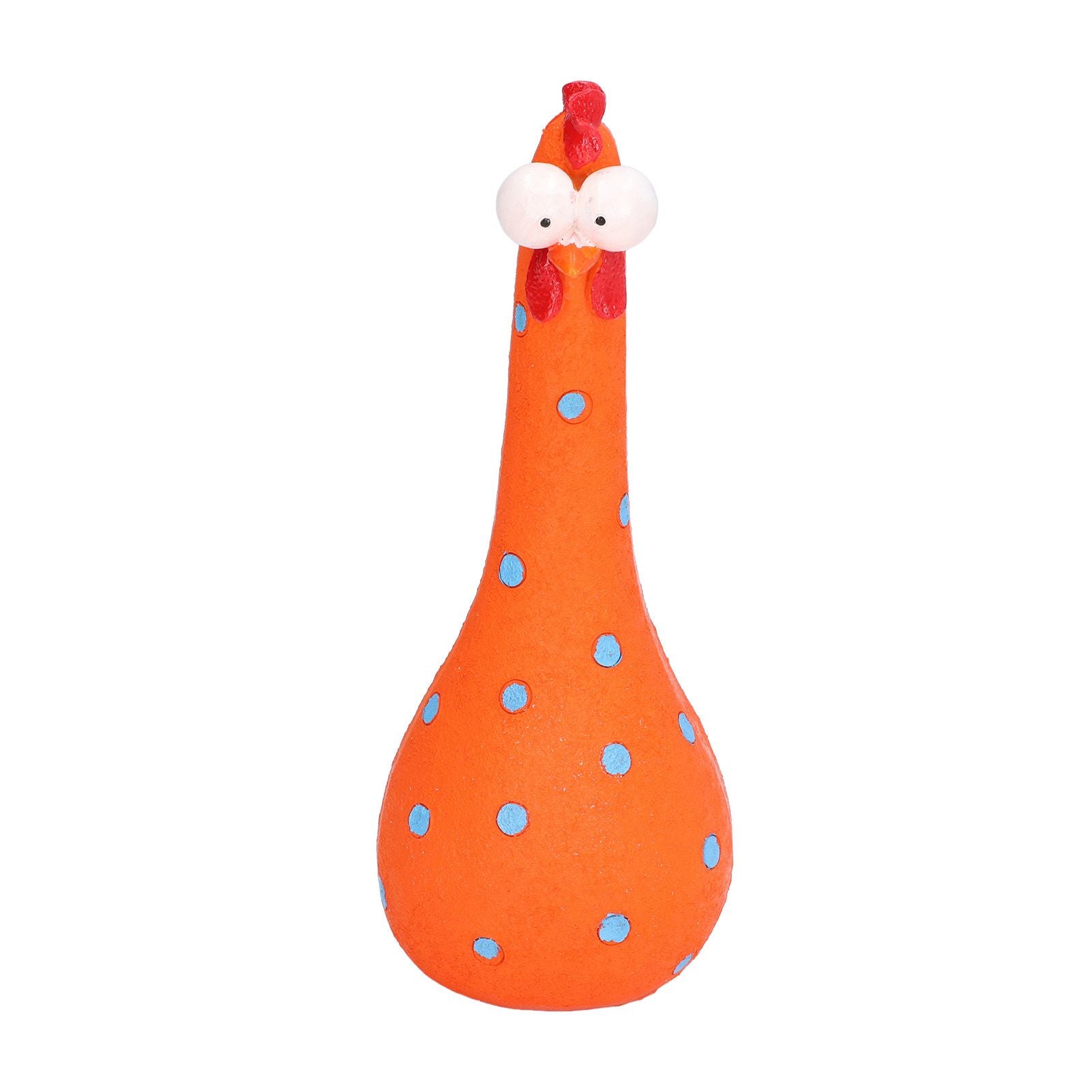 Chicken Statue Long Neck Microlandschaft Hand Crafted Resin Animal Garden Statues for Garden Yard Art DecorationOrange