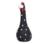 Chicken Statue Long Neck Microlandschaft Hand Crafted Resin Animal Garden Statues for Garden Yard Art DecorationBlack