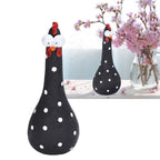 Chicken Statue Long Neck Microlandschaft Hand Crafted Resin Animal Garden Statues for Garden Yard Art DecorationBlack
