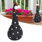 Chicken Statue Long Neck Microlandschaft Hand Crafted Resin Animal Garden Statues for Garden Yard Art DecorationBlack
