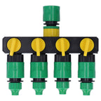 Water Hose Splitter ABS Material 4 Way Stainless Durable Garden Irrigation Faucet Splitter for Patio Farm
