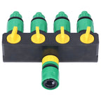 Water Hose Splitter ABS Material 4 Way Stainless Durable Garden Irrigation Faucet Splitter for Patio Farm