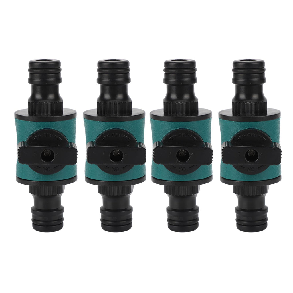 4pcs Hose Quick Connector Plastic Leakage Proof Dual Head Garden Hose Adapter for Irrigation System