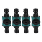 4pcs Hose Quick Connector Plastic Leakage Proof Dual Head Garden Hose Adapter for Irrigation System