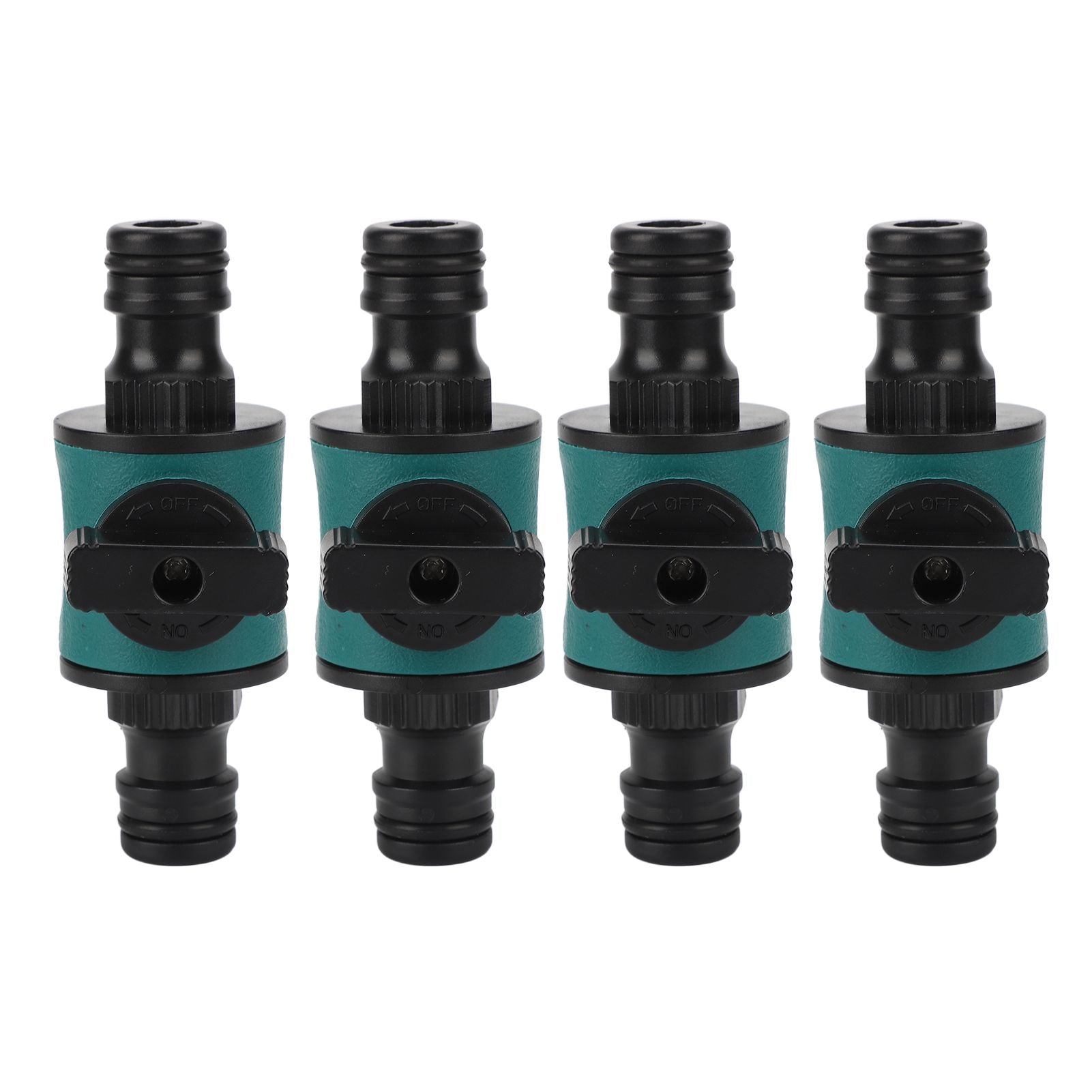 4pcs Hose Quick Connector Plastic Leakage Proof Dual Head Garden Hose Adapter for Irrigation System