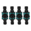 4pcs Hose Quick Connector Plastic Leakage Proof Dual Head Garden Hose Adapter for Irrigation System