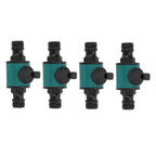 4pcs Hose Quick Connector Plastic Leakage Proof Dual Head Garden Hose Adapter for Irrigation System