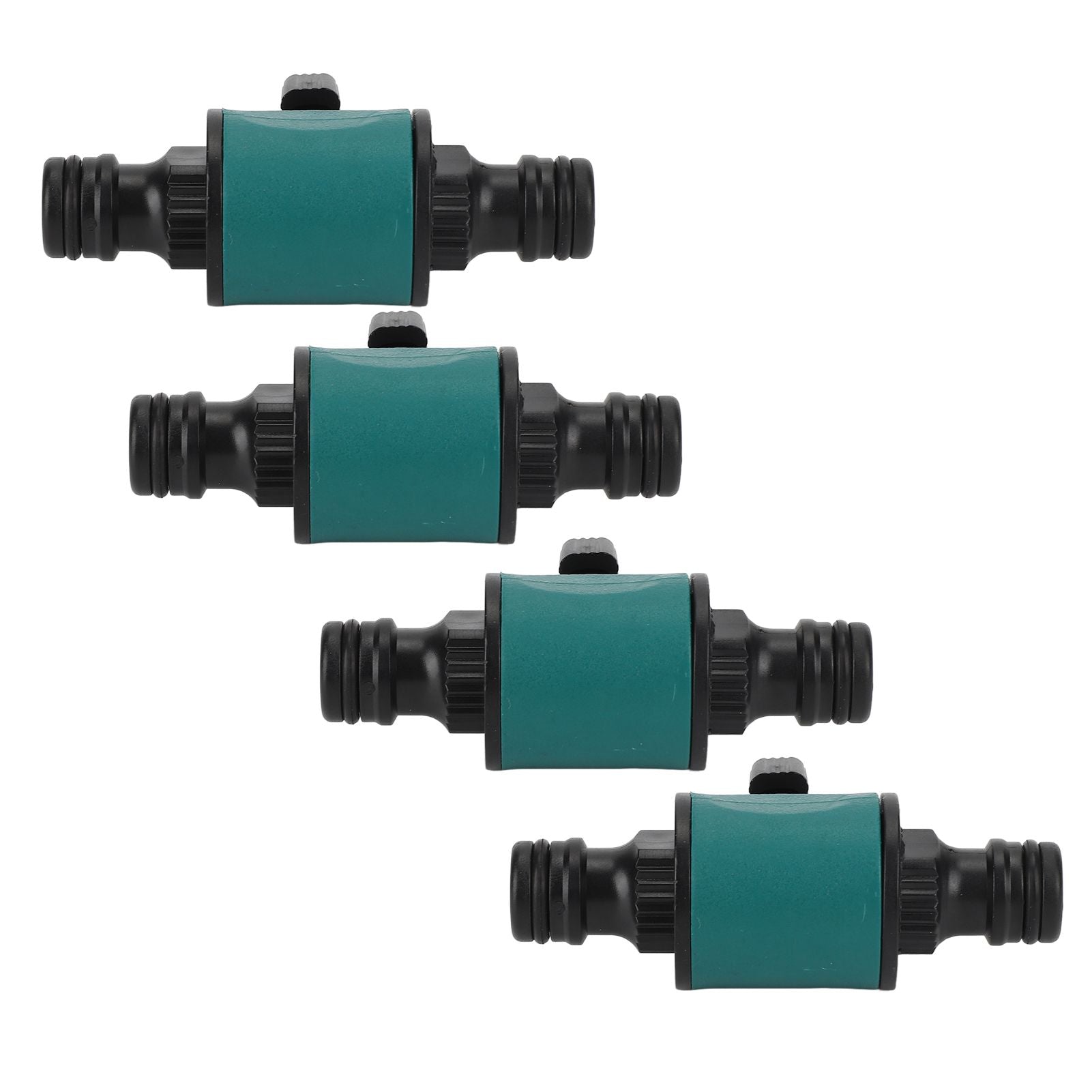 4pcs Hose Quick Connector Plastic Leakage Proof Dual Head Garden Hose Adapter for Irrigation System