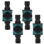 4pcs Hose Quick Connector Plastic Leakage Proof Dual Head Garden Hose Adapter for Irrigation System