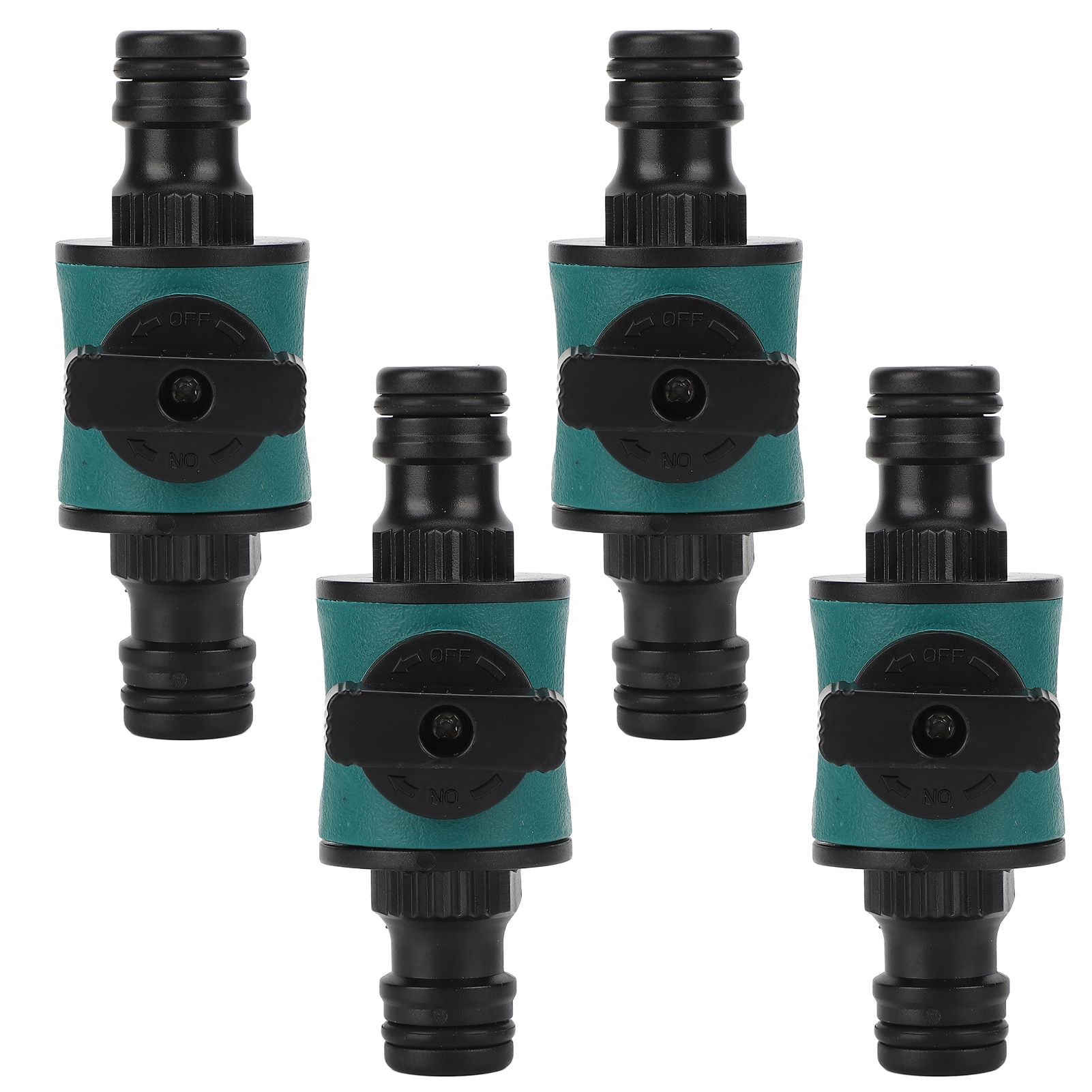 4pcs Hose Quick Connector Plastic Leakage Proof Dual Head Garden Hose Adapter for Irrigation System