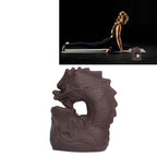 Smoke Waterfall Backflow Incense Burner Ceramic Incense Holder Dragon Aroma Burner Home Decoration Ornament
