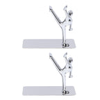 2Pcs Metal Book Ends Unique Men Design Simple Fashionable Decorative Bookends for Home Office Bar Restaurant