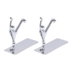 2Pcs Metal Book Ends Unique Men Design Simple Fashionable Decorative Bookends for Home Office Bar Restaurant
