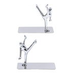 2Pcs Metal Book Ends Unique Men Design Simple Fashionable Decorative Bookends for Home Office Bar Restaurant