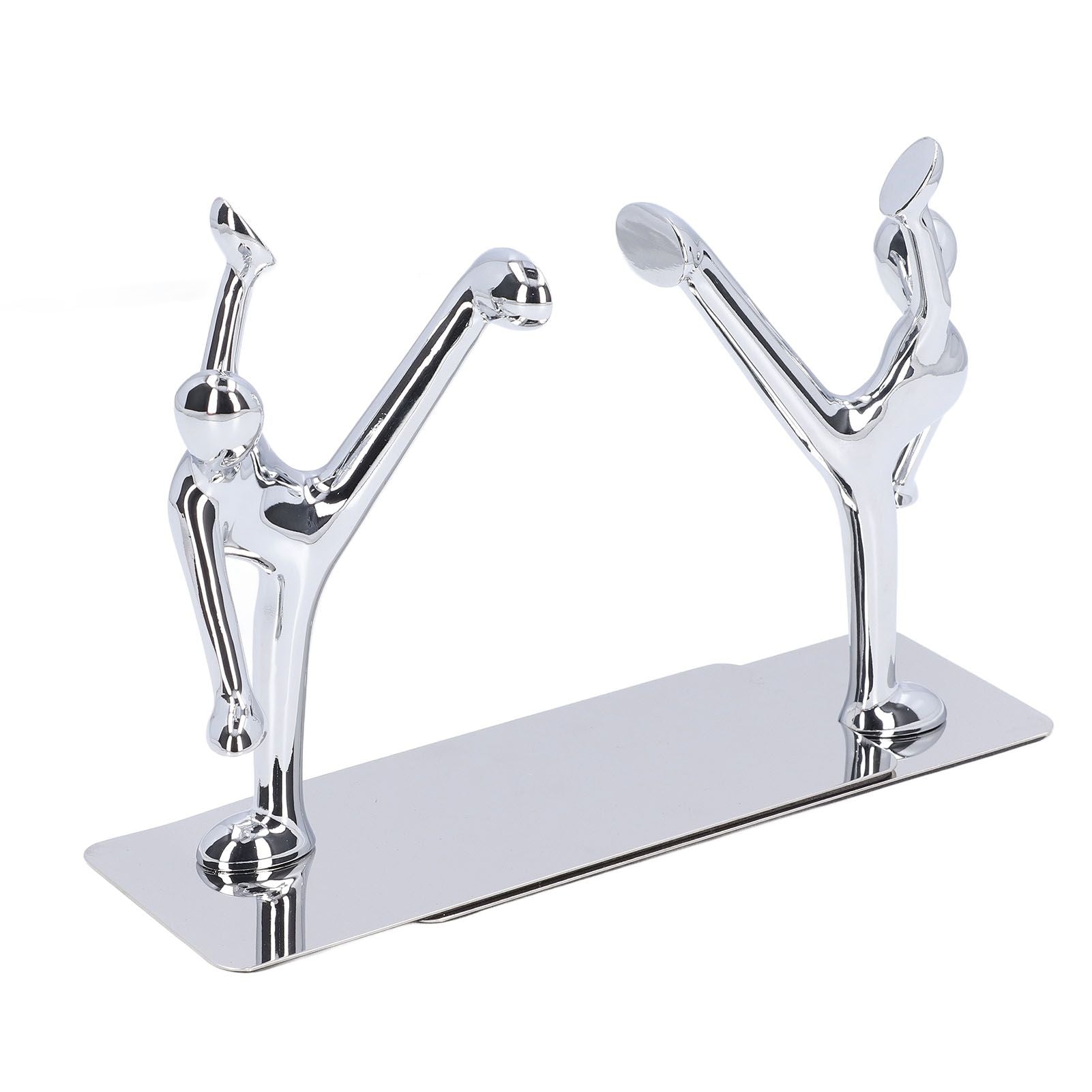 2Pcs Metal Book Ends Unique Men Design Simple Fashionable Decorative Bookends for Home Office Bar Restaurant