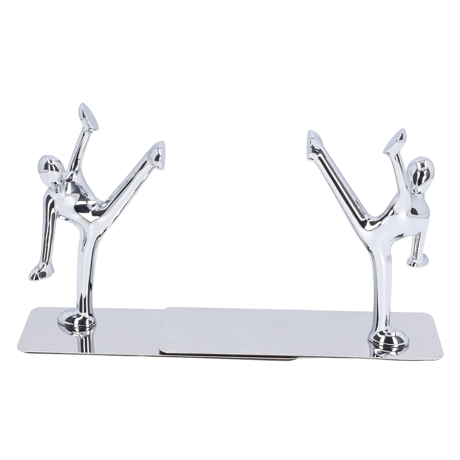 2Pcs Metal Book Ends Unique Men Design Simple Fashionable Decorative Bookends for Home Office Bar Restaurant