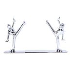 2Pcs Metal Book Ends Unique Men Design Simple Fashionable Decorative Bookends for Home Office Bar Restaurant