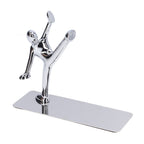 2Pcs Metal Book Ends Unique Men Design Simple Fashionable Decorative Bookends for Home Office Bar Restaurant