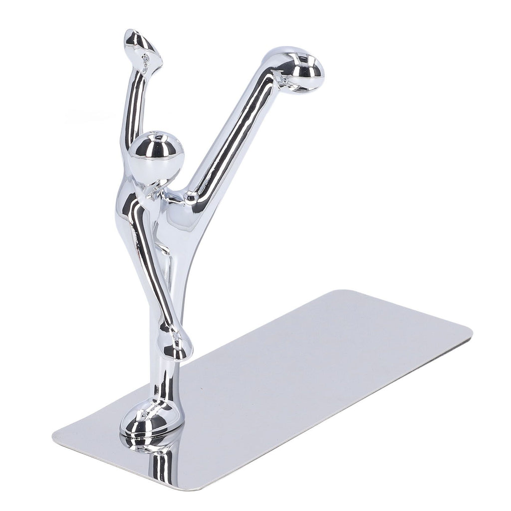 2Pcs Metal Book Ends Unique Men Design Simple Fashionable Decorative Bookends for Home Office Bar Restaurant