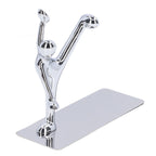 2Pcs Metal Book Ends Unique Men Design Simple Fashionable Decorative Bookends for Home Office Bar Restaurant