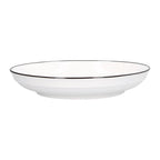 4Pcs Ceramic Dinner Plates Set Black Line Tableware 8 Inch Round Plate for Salads Steak Plate