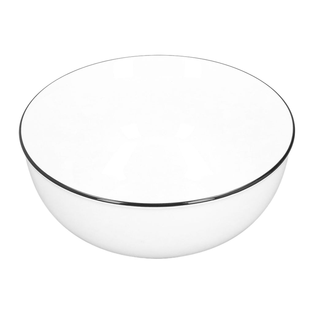 Durable Black Line Ceramic Tableware Bowls for Salads Soups Stews Desserts Noodles8 Inches