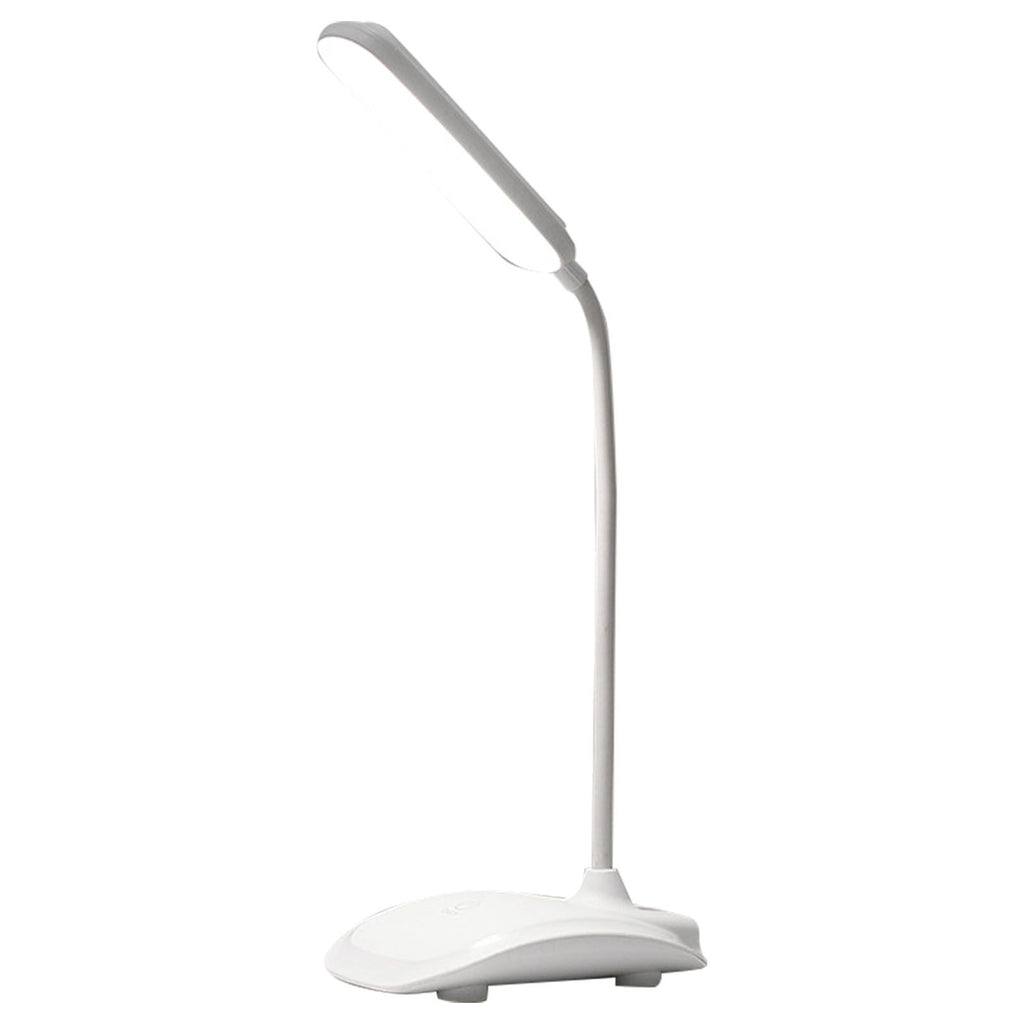 LED Desk Lamp Touch Control Three Level Color Temperature Stepless Dimming USB Charging Table Lamp White
