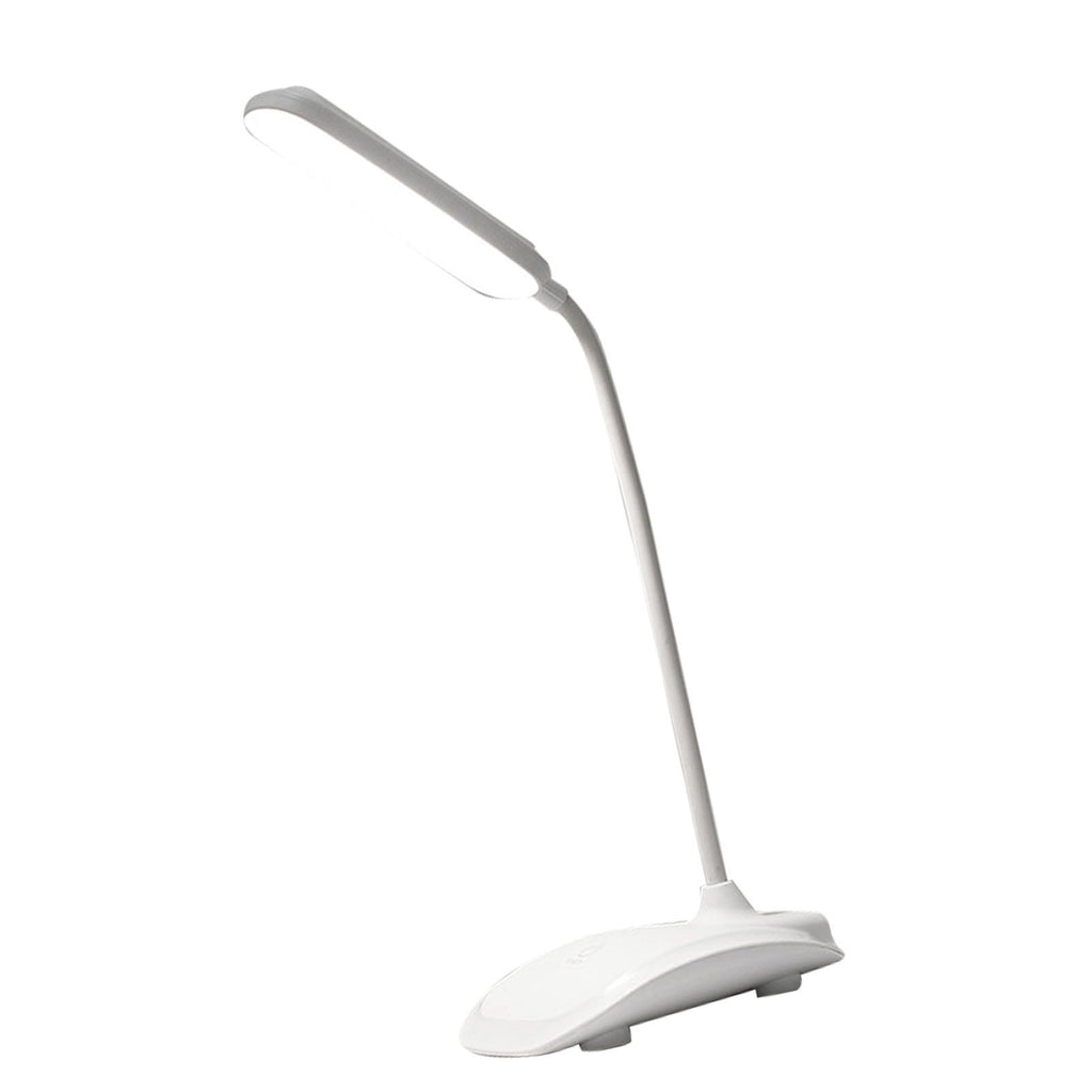 LED Desk Lamp Touch Control Three Level Color Temperature Stepless Dimming USB Charging Table Lamp White
