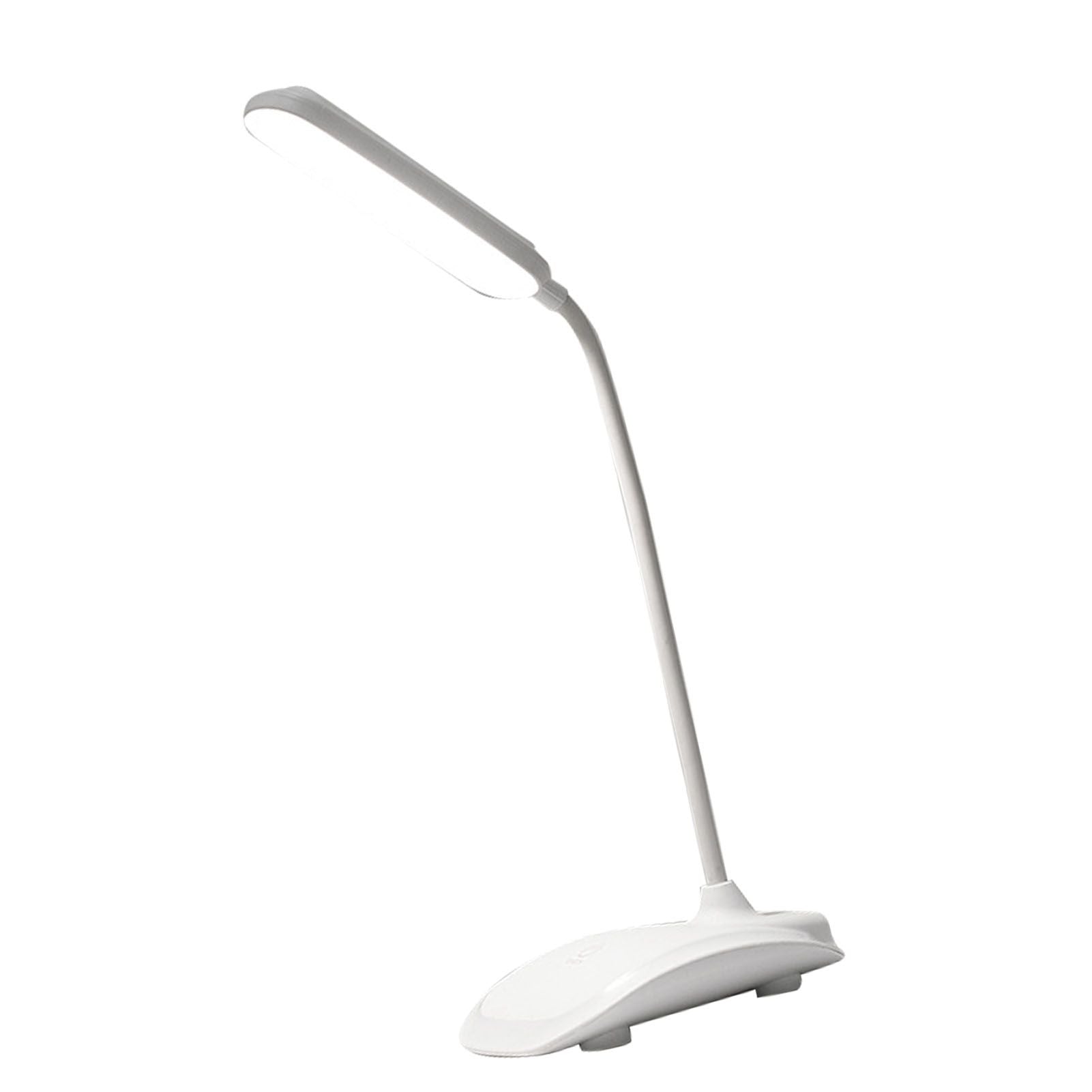 LED Desk Lamp Touch Control Three Level Color Temperature Stepless Dimming USB Charging Table Lamp White