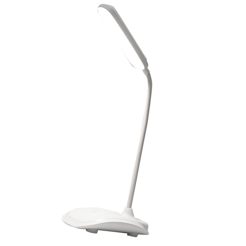 LED Desk Lamp Touch Control Three Level Color Temperature Stepless Dimming USB Charging Table Lamp White