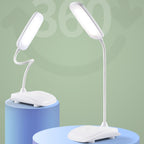 LED Desk Lamp Touch Control Three Level Color Temperature Stepless Dimming USB Charging Table Lamp White