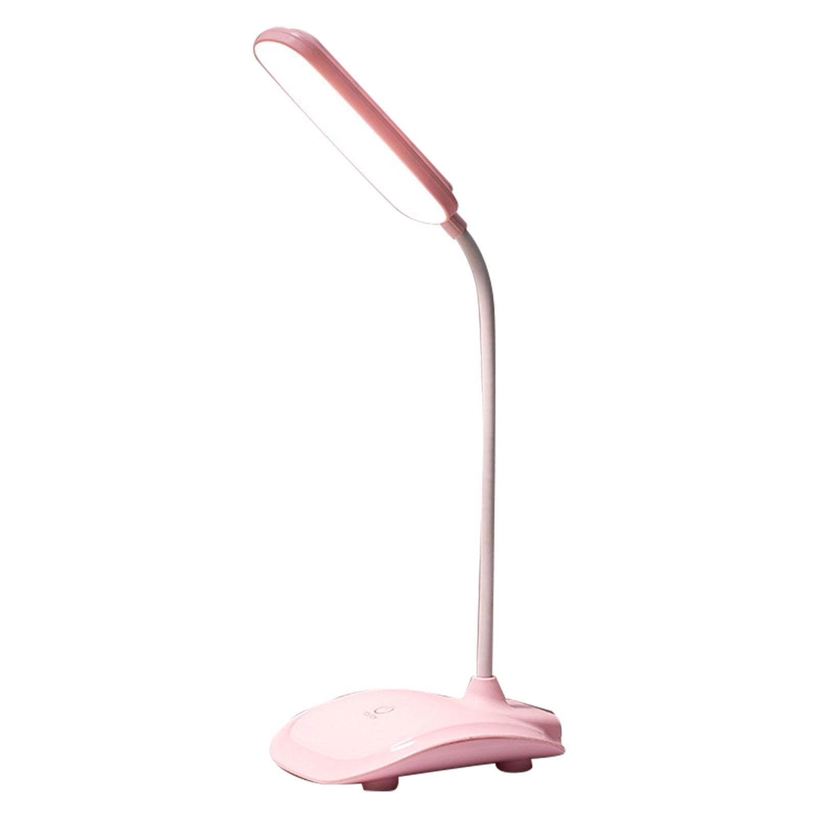 LED Desk Lamp Touch Control Three Level Color Temperature Stepless Dimming USB Charging Table Lamp Pink Main image