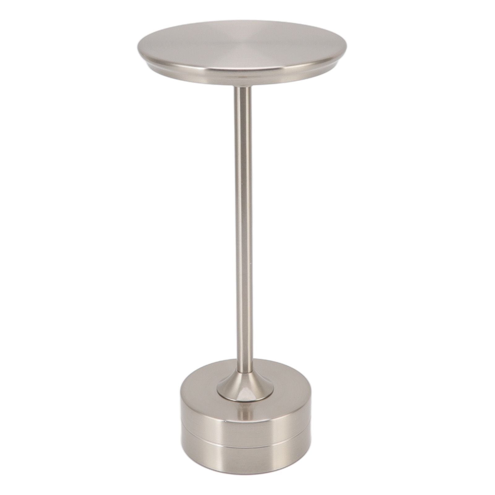 Cordless Table Lamp Rechargeable 2000mAh 3 Levels Brightness Portable USB C LED Metal Bedside Lamp Silver