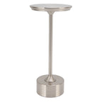 Cordless Table Lamp Rechargeable 2000mAh 3 Levels Brightness Portable USB C LED Metal Bedside Lamp Silver
