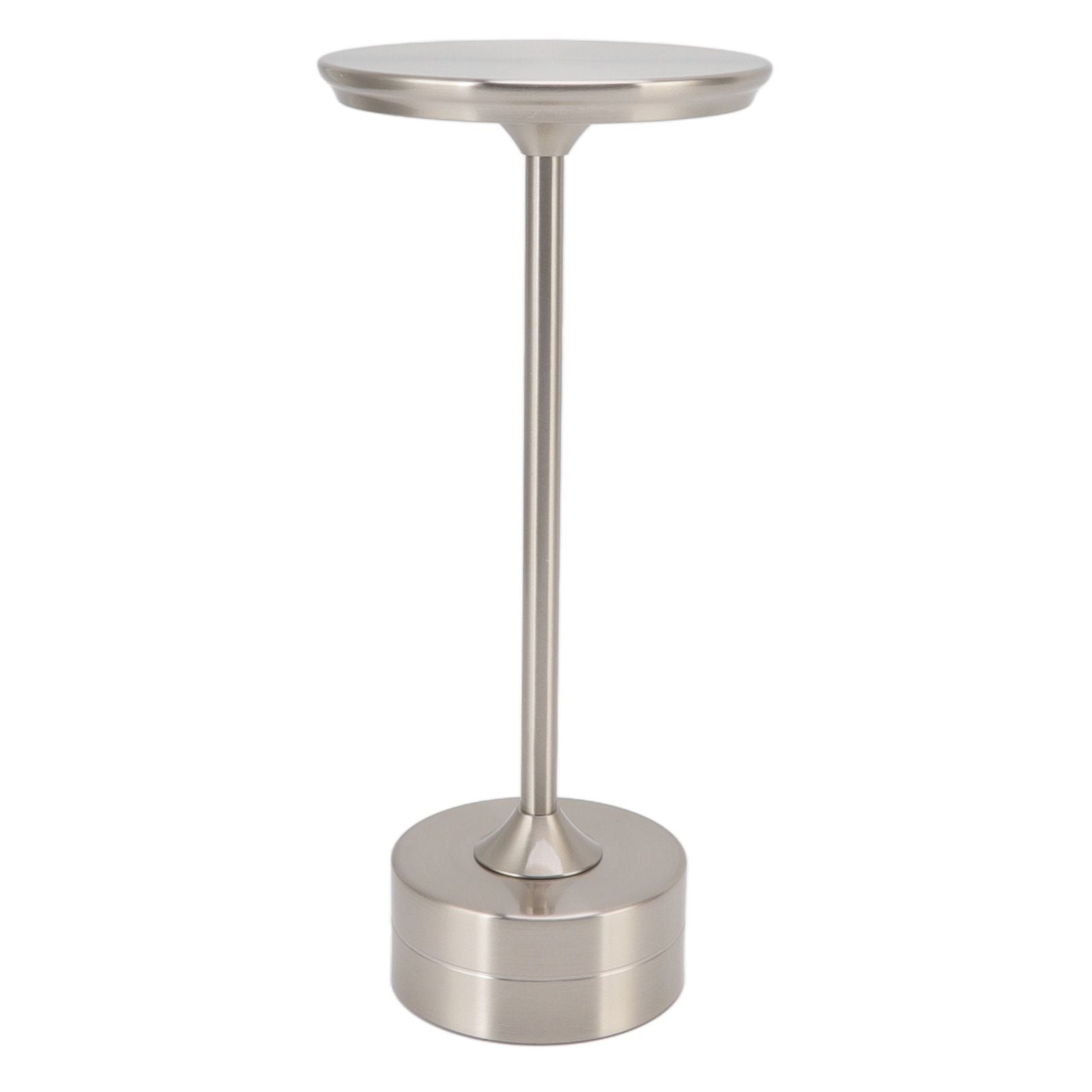 Cordless Table Lamp Rechargeable 2000mAh 3 Levels Brightness Portable USB C LED Metal Bedside Lamp Silver