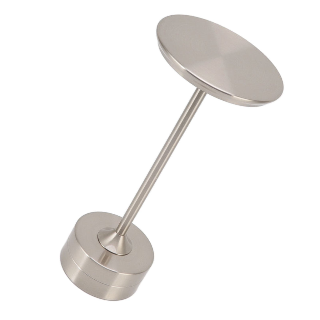 Cordless Table Lamp Rechargeable 2000mAh 3 Levels Brightness Portable USB C LED Metal Bedside Lamp Silver