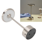 Cordless Table Lamp Rechargeable 2000mAh 3 Levels Brightness Portable USB C LED Metal Bedside Lamp Silver