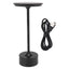 Cordless Table Lamp Rechargeable 2000mAh 3 Levels Brightness Portable USB C LED Metal Bedside Lamp Black