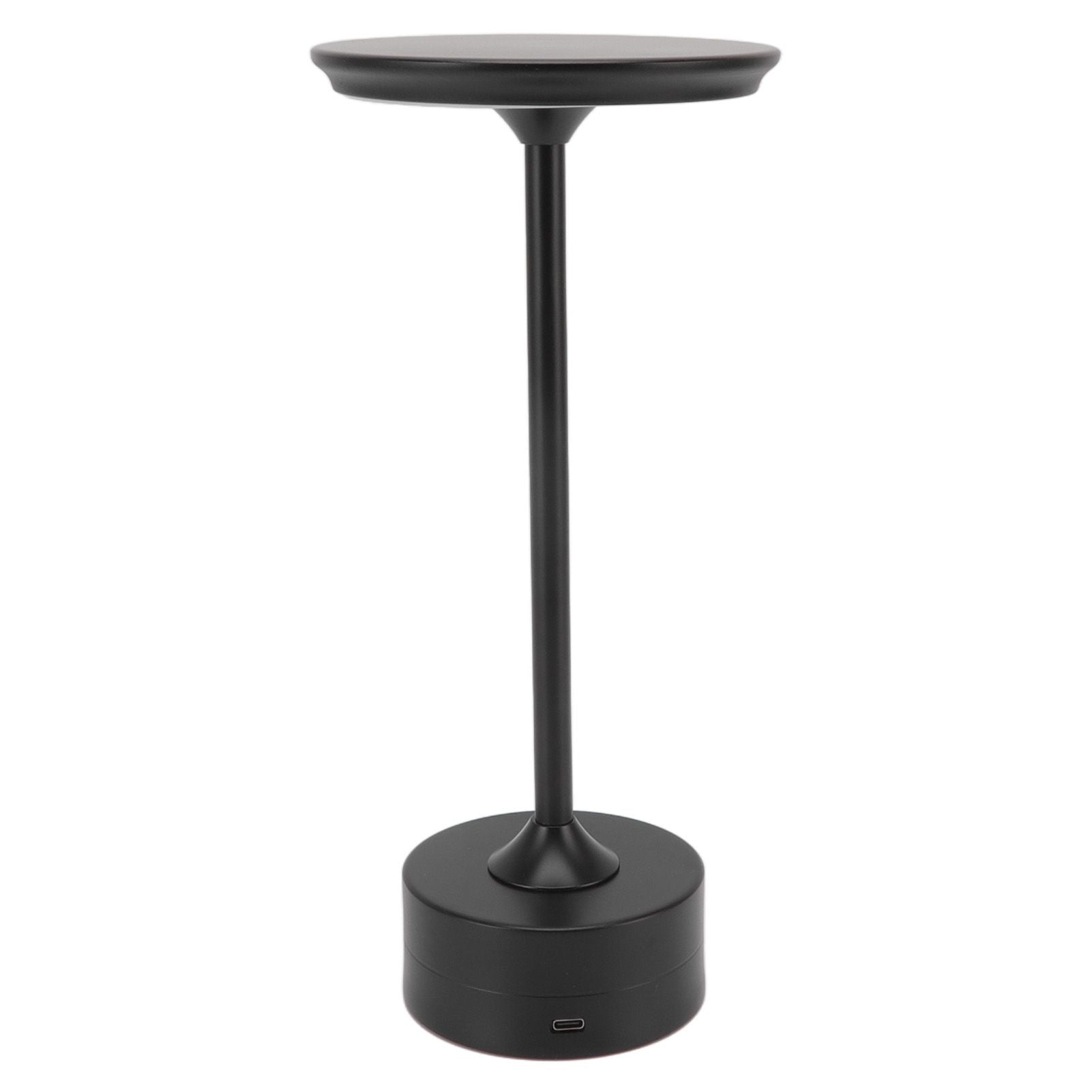 Cordless Table Lamp Rechargeable 2000mAh 3 Levels Brightness Portable USB C LED Metal Bedside Lamp Black