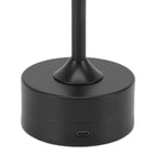 Cordless Table Lamp Rechargeable 2000mAh 3 Levels Brightness Portable USB C LED Metal Bedside Lamp Black
