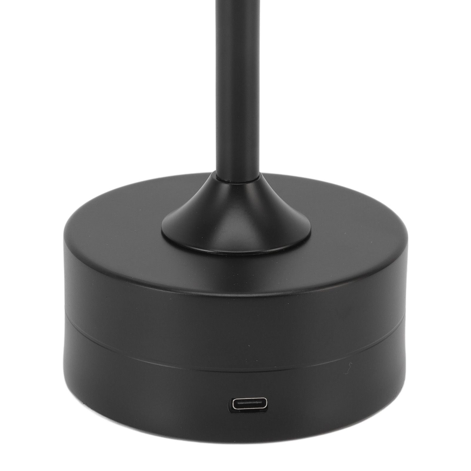 Cordless Table Lamp Rechargeable 2000mAh 3 Levels Brightness Portable USB C LED Metal Bedside Lamp Black