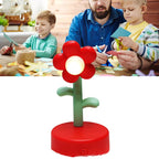 Table Lamp Cute Flower Night Light Portable Desk Lamp Decorative for Office Dorm Decor Red