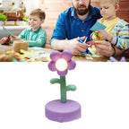 Table Lamp Cute Flower Night Light Portable Desk Lamp Decorative for Office Dorm Decor Purple