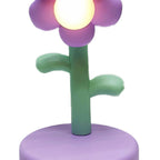 Table Lamp Cute Flower Night Light Portable Desk Lamp Decorative for Office Dorm Decor Purple